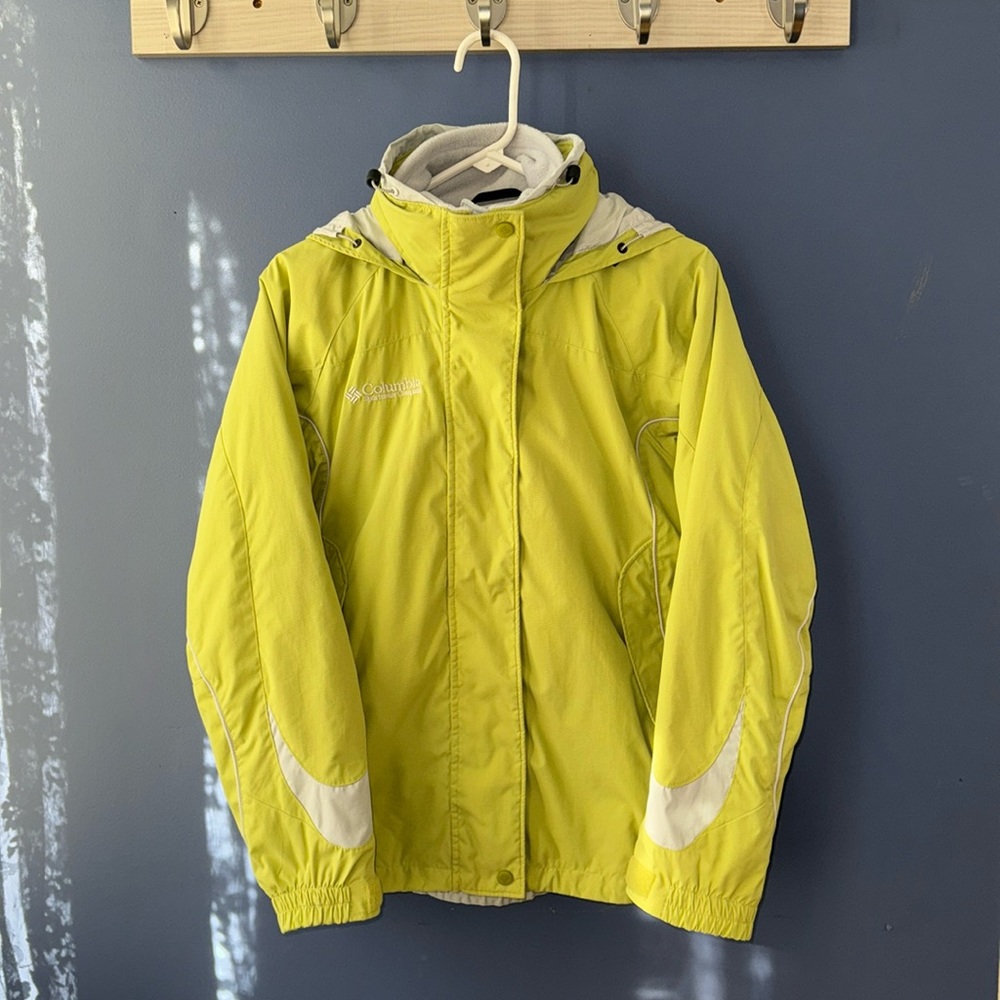 COLUMBIA Women’s 3-in-1 Interchange Ski Jacket - Size S Lime Green
